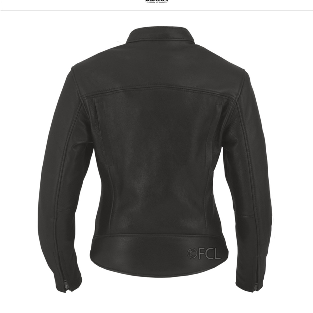 Fox Creek Leather Motorcycle Moto Biker Jacket - Picture 8 of 11